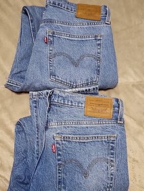 Levi's Light Blue Straight Leg Jeans - Pair